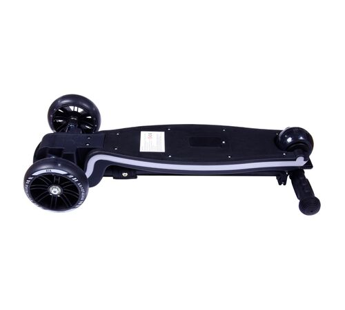 ΑΘΛΟΠΑΙΔΙΑ 3τροχο Πατίνι (Scooter) αναδιπλούμενο με φωτιζόμενη βάση και ροδάκια - Μαύρο