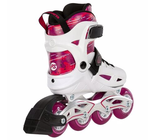 POWERSLIDE Phuzion Universe 4W Αυξομειούμενα Πατίνια - Ροζ Χρώμα (Λευκό-Ροζ), Μέγεθος (37-40)
