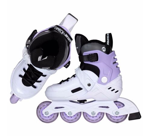 POWERSLIDE Khaan Junior NXT αυξομειούμενα πατίνια - Λευκό Χρώμα (Λευκό), Μέγεθος (39-42)