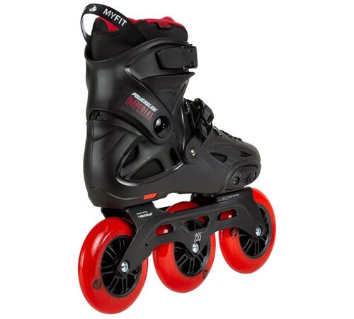 POWERSLIDE Imperial Black Red 110 Inline Skates - Μαύρο/Κόκκινο Χρώμα (Μαύρο-Κόκκινο), Μέγεθος (45-46)