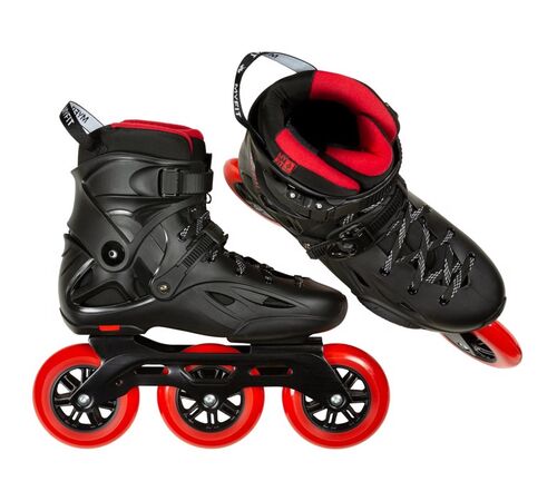 POWERSLIDE Imperial Black Red 110 Inline Skates - Μαύρο/Κόκκινο Χρώμα (Μαύρο-Κόκκινο), Μέγεθος (45-46)