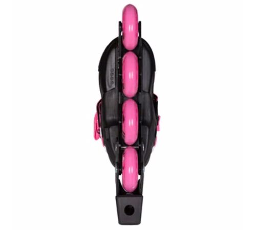 POWERSLIDE Khaan Magic Pink Αυξομειούμενα Πατίνια - Μαύρο/Λευκό/Ροζ Χρώμα (Μαύρο-Λευκό-Ροζ), Μέγεθος (35-38)