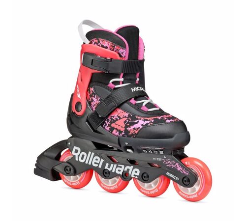 ROLLERBLADE Microblade SL Αυξομειούμενα Πατίνια - Μαύρο/Κοραλί Χρώμα (Μαύρο-Κοραλί), Μέγεθος (28-32)