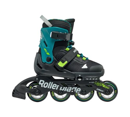 ROLLERBLADE Microblade XT Αυξομειούμενα Πατίνια - Μαύρο/Πετρόλ Πράσινο Χρώμα (Μαύρο-Πετρόλ), Μέγεθος (33-36.5)