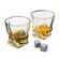 The Source Twisted Glasses With Stone - Σετ 2 ποτήρια και κομψή θήκη Με 4 κύβους πάγου από πέτρα