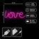 Forever Neon LED Light Love pink Bat