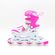 Αθλοπαιδιά Αυξομειούμενα Inline/Roller Skates/Παγοπέδιλα, 3 σε 1, για Κορίτσια Χρώμα (Φούξια), Μέγεθος (26-29)