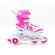 Αθλοπαιδιά Αυξομειούμενα Inline/Roller Skates/Παγοπέδιλα, 3 σε 1, για Κορίτσια Χρώμα (Φούξια), Μέγεθος (26-29)