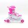 Αθλοπαιδιά Αυξομειούμενα Inline/Roller Skates/Παγοπέδιλα, 3 σε 1, για Κορίτσια Χρώμα (Φούξια), Μέγεθος (26-29)