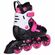 POWERSLIDE Khaan Magic Pink Αυξομειούμενα Πατίνια - Μαύρο/Λευκό/Ροζ Χρώμα (Μαύρο-Λευκό-Ροζ), Μέγεθος (27-30)