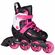 POWERSLIDE Khaan Magic Pink Αυξομειούμενα Πατίνια - Μαύρο/Λευκό/Ροζ Χρώμα (Μαύρο-Λευκό-Ροζ), Μέγεθος (35-38)