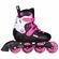POWERSLIDE Khaan Magic Pink Αυξομειούμενα Πατίνια - Μαύρο/Λευκό/Ροζ Χρώμα (Μαύρο-Λευκό-Ροζ), Μέγεθος (35-38)