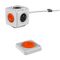 Allocacoc® PowerCube |Extended Remote Single| Τηλεχειριζόμενο Πολύπριζο 4 θέσεων – Πορτοκαλί – 1513/EUEXRM