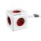 Allocacoc® PowerCube |Original Extended| Πολύπριζο 5 θέσεων με καλώδιο επέκτασης 3 μέτρων - Κόκκινο - 1307/DEEXPC