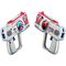 eKids Avengers Σετ 2 Laser Tag Blasters για παιδιά & ενήλικες με φωτισμό και δόνηση με εμβέλεια 30 μέτρων (AV-174) (Ασημί)