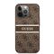 Guess "4G Logo Collection" Printed Stripe Θήκη προστασίας από δερματίνη – iPhone 13 Pro (Καφέ)