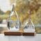 Storm Glass Drop Large – Μεγάλο Διακοσμητικό Βαρόμετρο σε Σχήμα Σταγόνας με Ξύλινη Βάση (22 cm)
