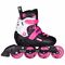 POWERSLIDE Khaan Magic Pink Αυξομειούμενα Πατίνια - Μαύρο/Λευκό/Ροζ Χρώμα (Μαύρο-Λευκό-Ροζ), Μέγεθος (35-38)