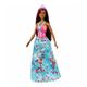 BARBIE DREAMTOPIA Πριγκίπισσα Με Καστανά Μαλλιά Και Φουξια Ανταύγεια GJK12/GJK15