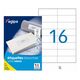 Agipa ΕΤΙΚΕΤΕΣ Α4 ΛΕΥΚΕΣ 1600 multi usage 37 X 105 mm  ΚΟΥΤΙ 100φ